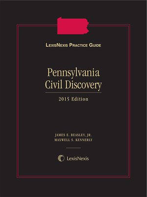 cover image of LexisNexis Practice Guide: Pennsylvania Civil Discovery